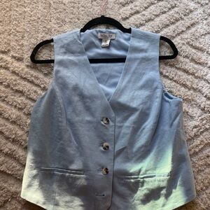 Light Blue Button-Up Vest